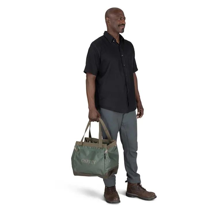 OSPREY TRANSPORTER GEAR TOTE 28, pine leaf/earl grey