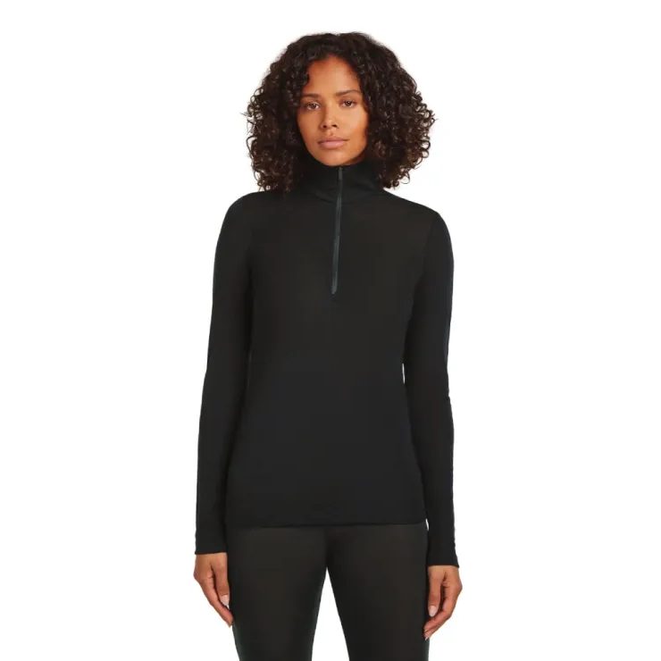 ICEBREAKER W 175 Everyday LS Half Zip, BLACK