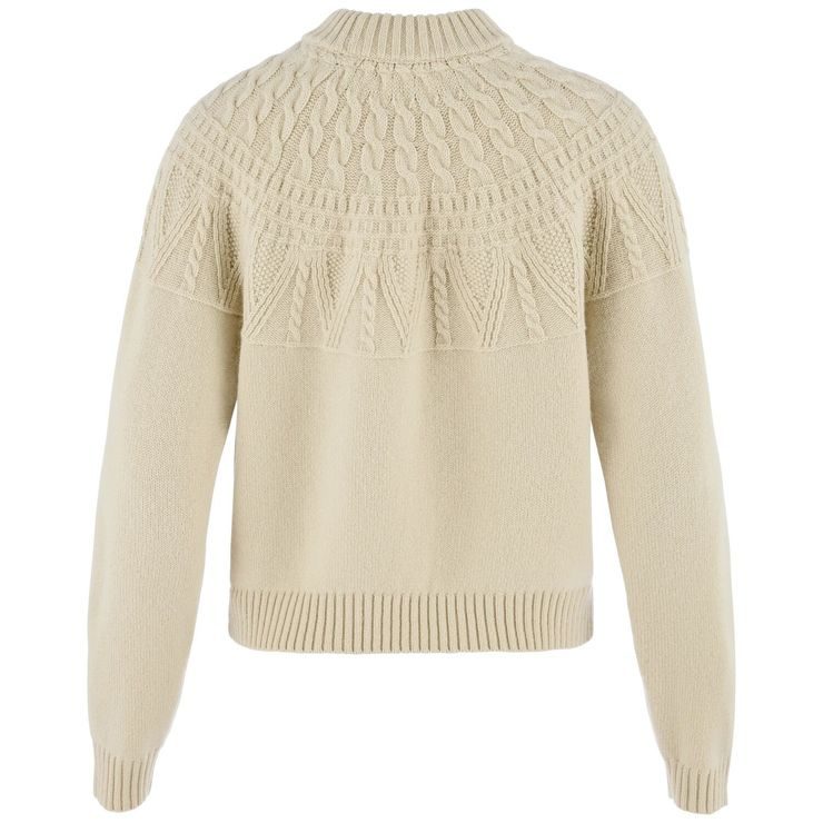 FJÄLLRÄVEN Övik Solid Jacquard Knit W Light Beige