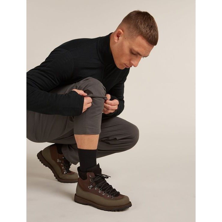 ICEBREAKER Men Mer Hike+ Liner Crew BLACK