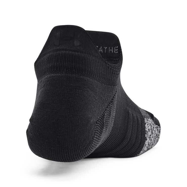 UNDER ARMOUR UA Breathe 2 No Show Tab 2pk, Black