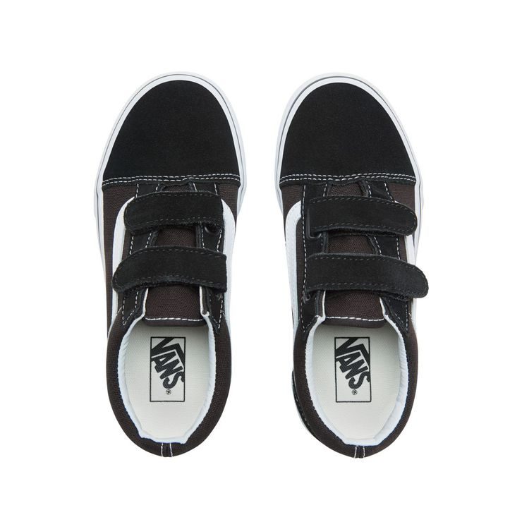 VANS YOUTH OLD SKOOL V SHOES (8-14 years) Black-True White