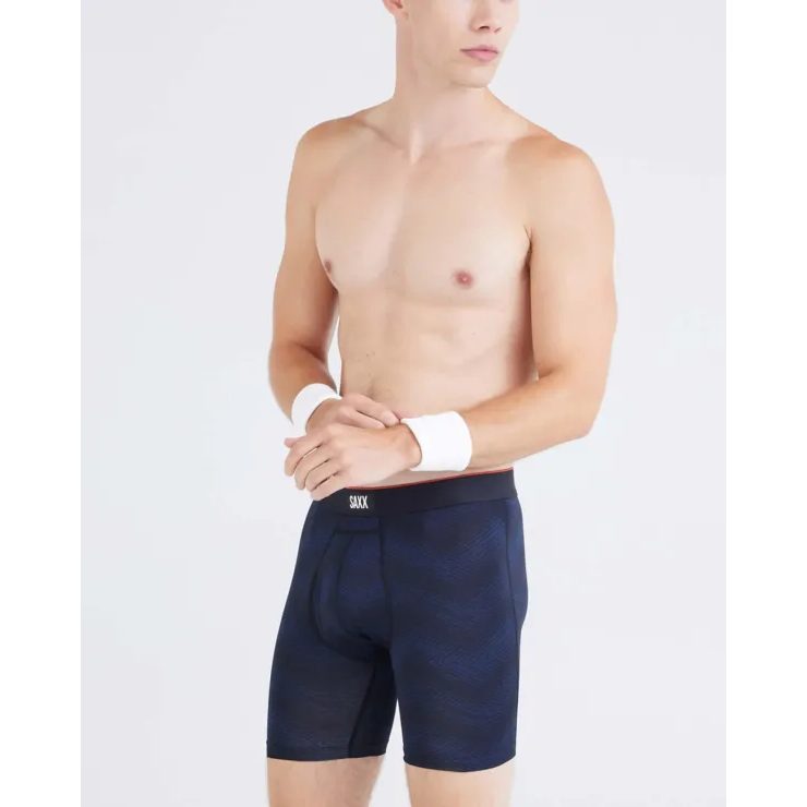 SAXX MULTI-SPORT MESH BOXER BRIEF FLY 2PK full tilt chevron/black