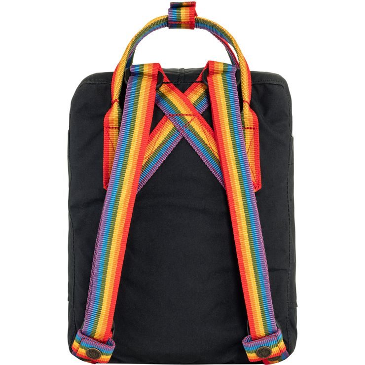 FJÄLLRÄVEN Kånken Rainbow Mini Black-Rainbow Pattern
