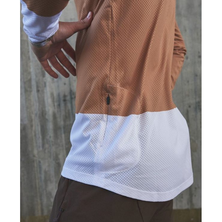 POC MTB Pure LS Jersey Aragonite Brown/Hydrogen White