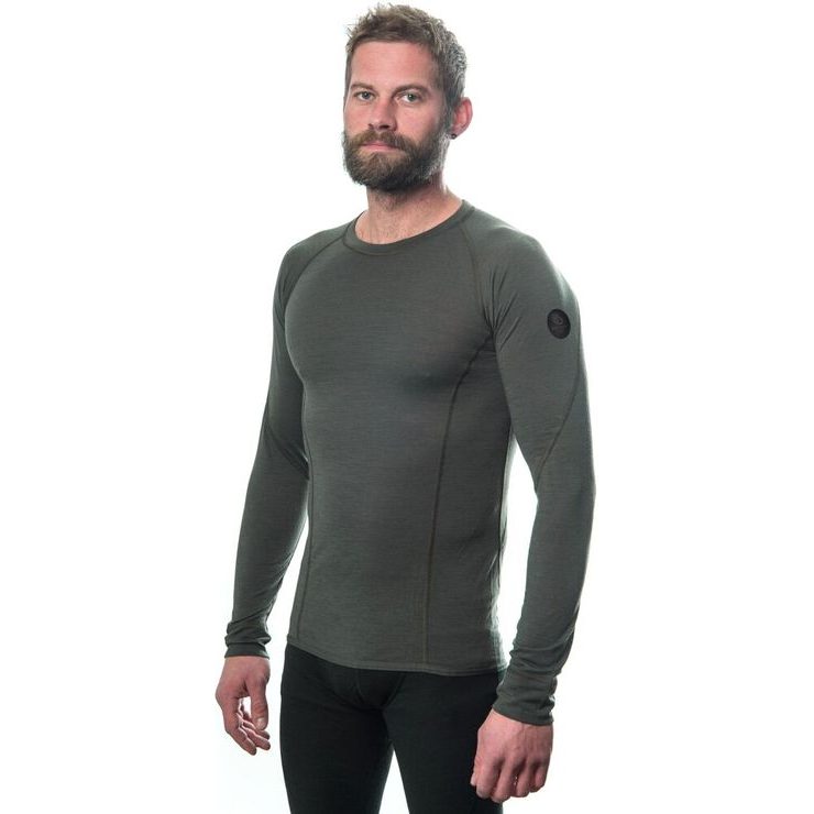 SENSOR MERINO AIR pánské triko dl.rukáv olive green