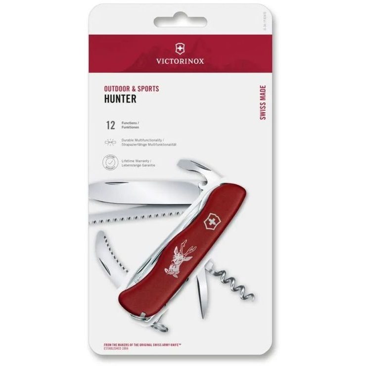 VICTORINOX HUNTER, 111 mm, červený, blister