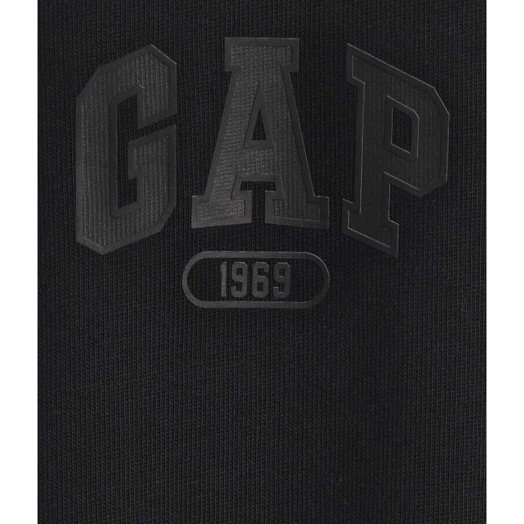 GAP 874467-01 Crop tričko s logem 1969 Heavyweight Černá