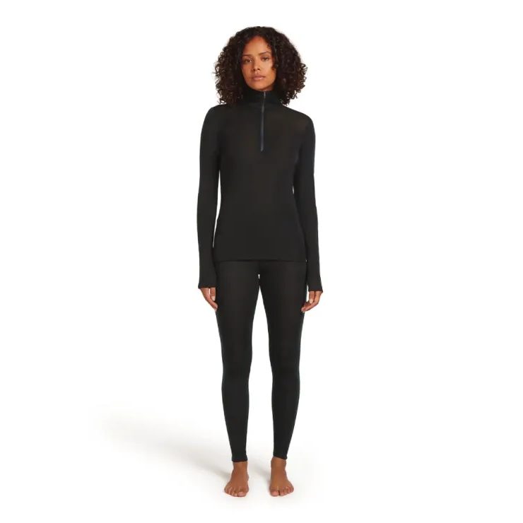 ICEBREAKER W 175 Everyday LS Half Zip, BLACK