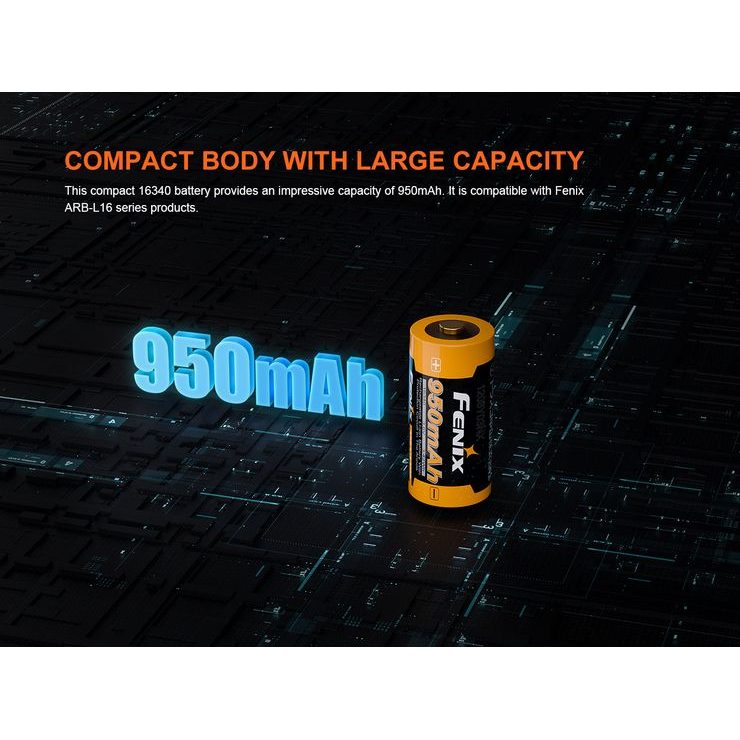 FENIX RCR123A 950 mAh (Li-ion)