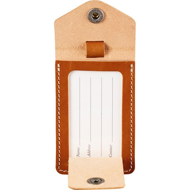 FJÄLLRÄVEN Leather Luggage Tag Leather Cognac