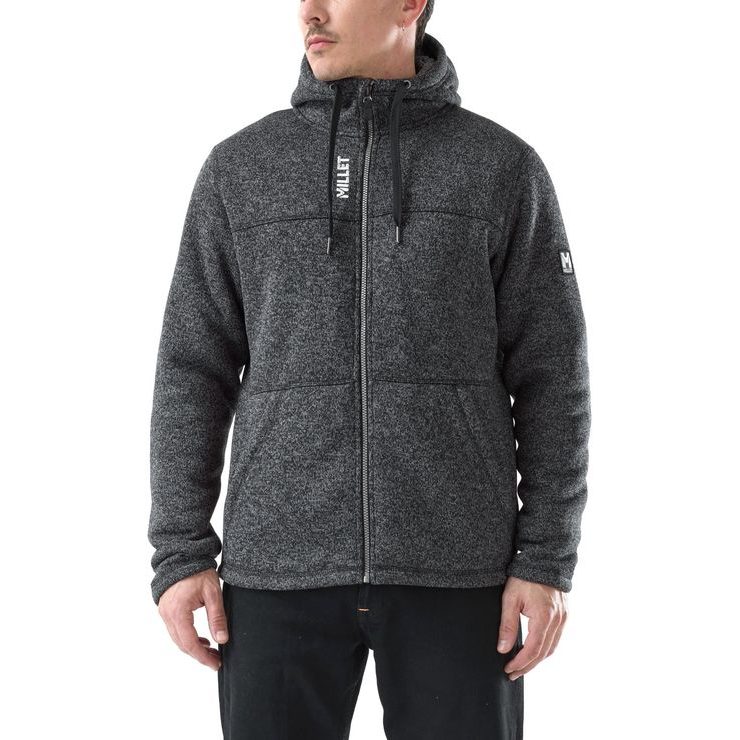MILLET CHAMONIX KNITWARM HOODIE M ANTHRACITE GREY NEW