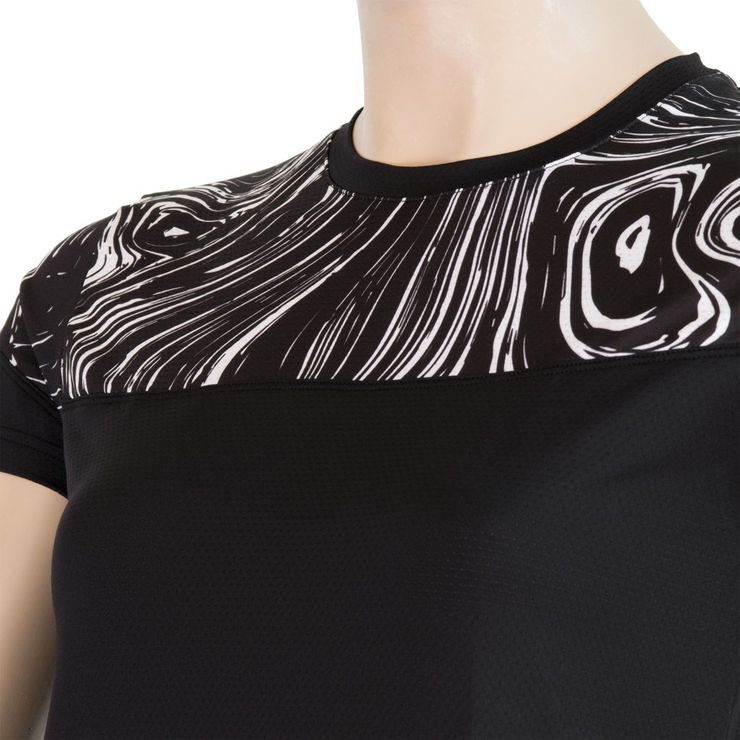 SENSOR COOLMAX IMPRESS women's shirt black/sea