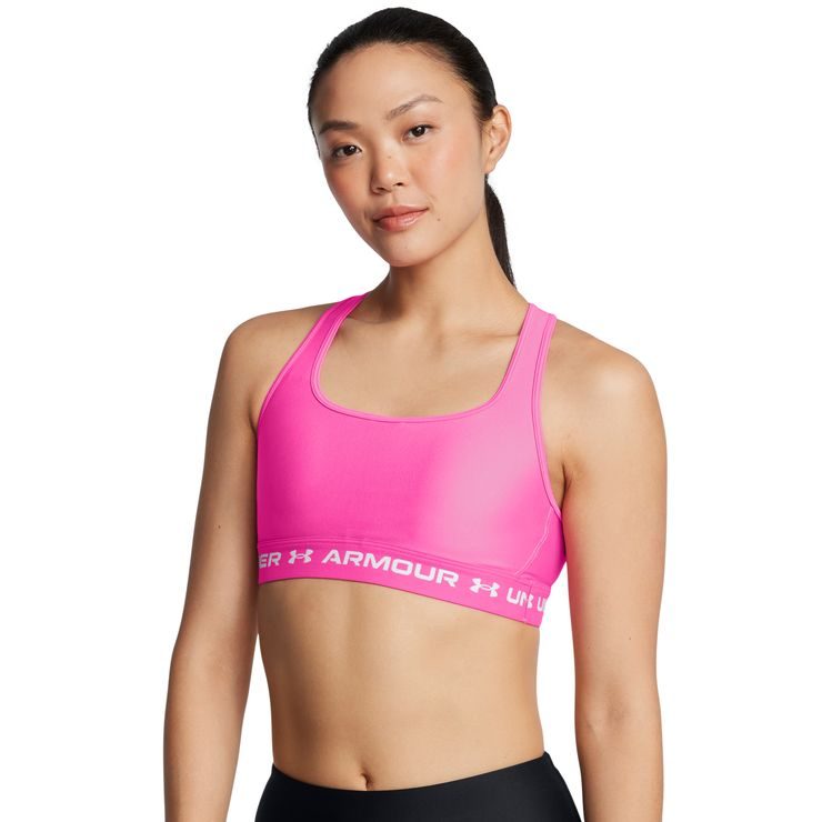 UNDER ARMOUR Crossback Mid Bra-PNK
