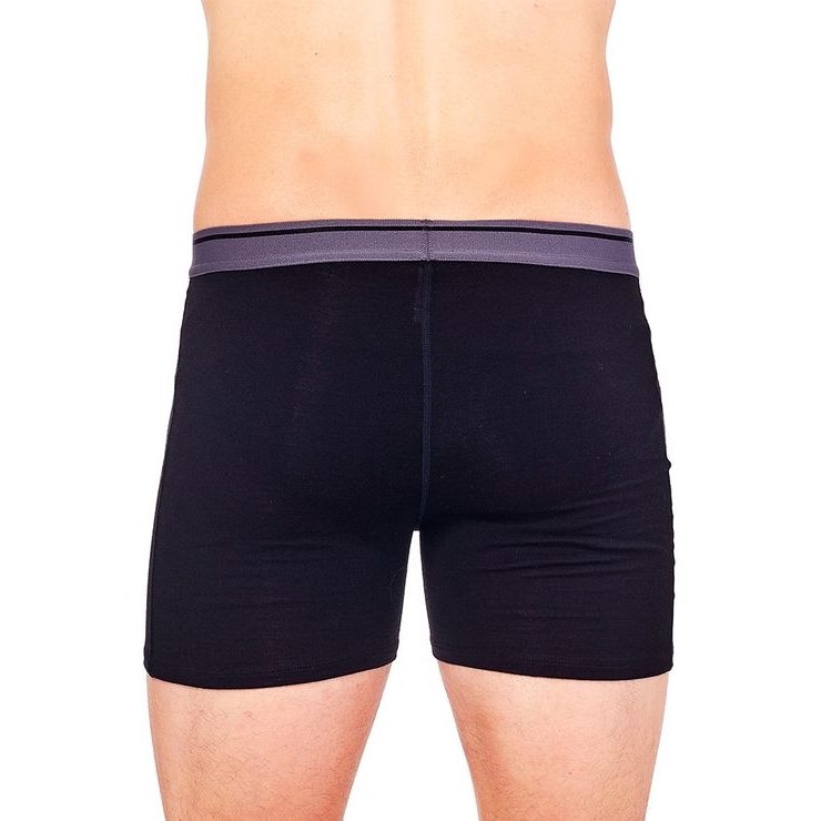 ICEBREAKER M Anatomica Boxers wFly BLACK