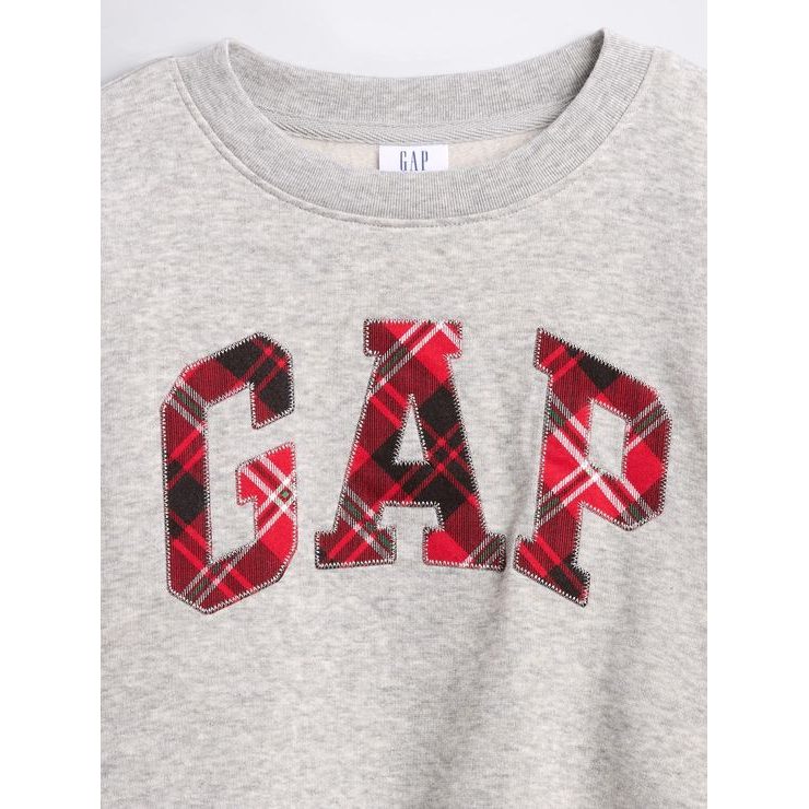 GAP 839163-04 Dětská oversize mikina s logem Šedá