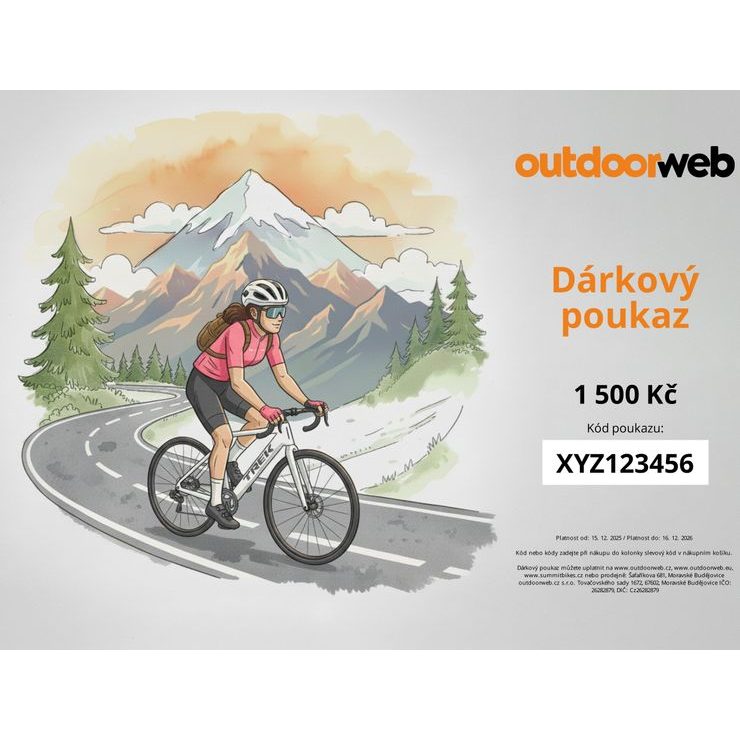 dárkový poukaz 500 Kč digitální silniční cyklistka