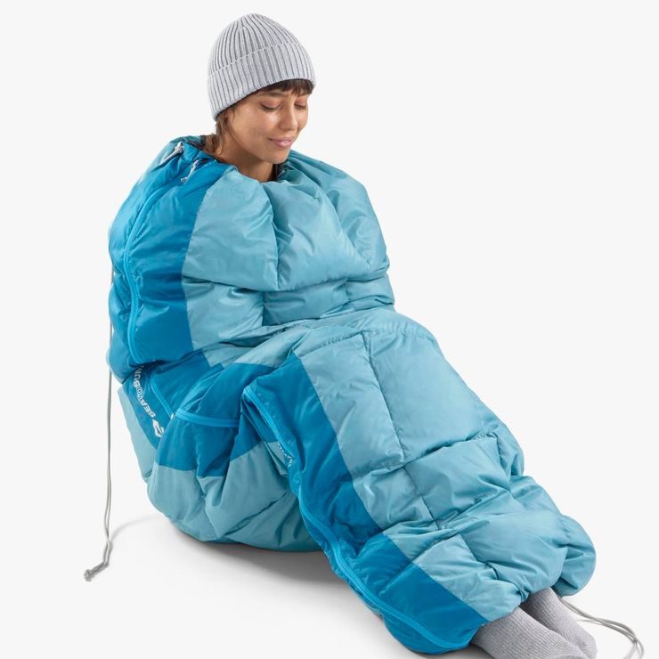 SEA TO SUMMIT Traveller 7C Down Sleeping Bag Long Aqua Sea Blue