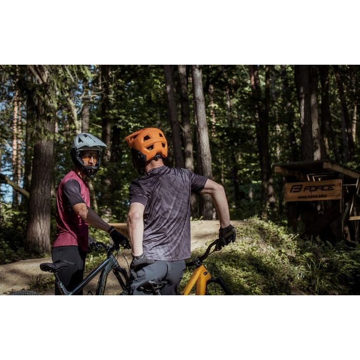 FORCE MTB RULES kr. rukáv, černo-šedý