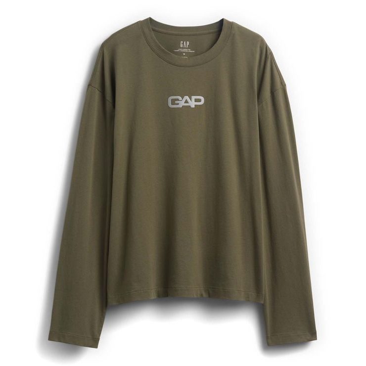 GAP 866361-01 Crop tričko s logem Zelená
