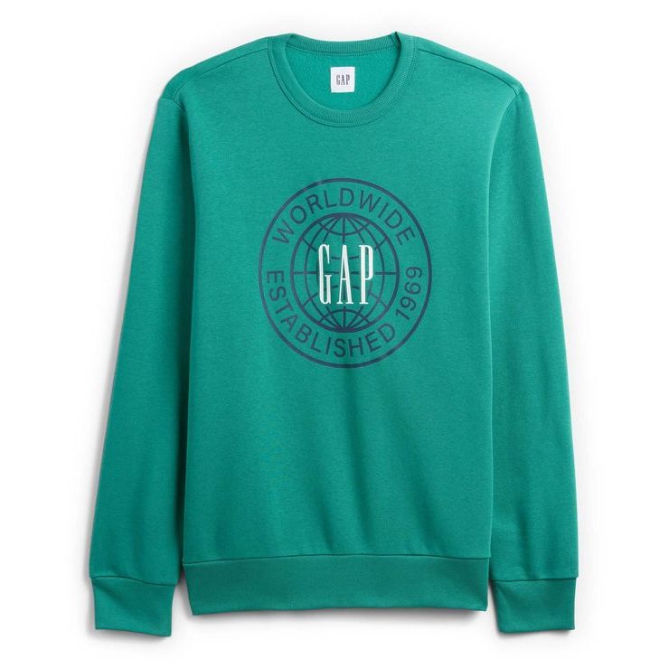 GAP 889295-02 Mikina s logem Zelená