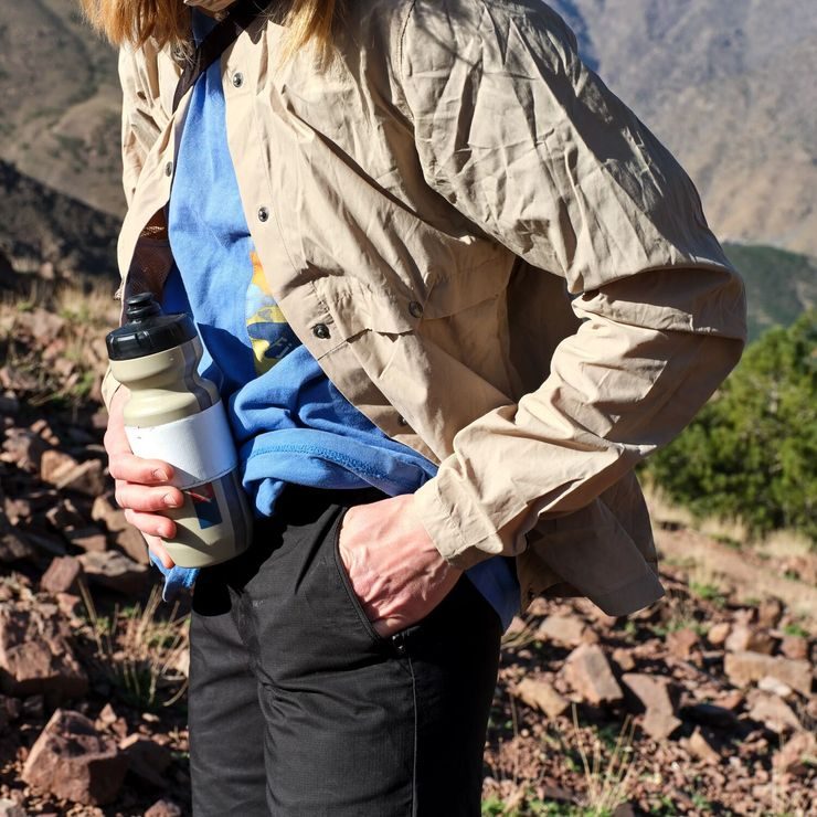 FJÄLLRÄVEN Hoja Hybrid Shorts W Suede Brown