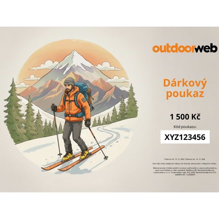 dárkový poukaz 2000 Kč digitální skialpinisti