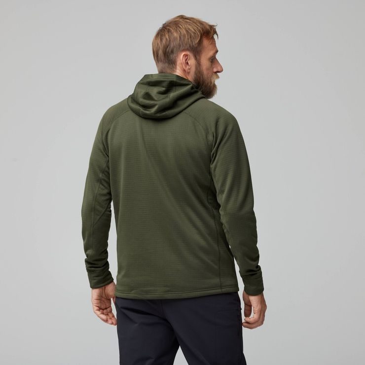 FJÄLLRÄVEN Abisko Grid Fleece Hoodie M Black
