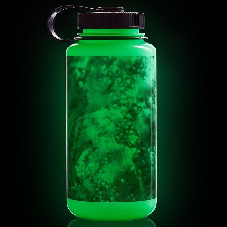 NALGENE WIDE MOUTH 1000 ML Glow w/Black Worms