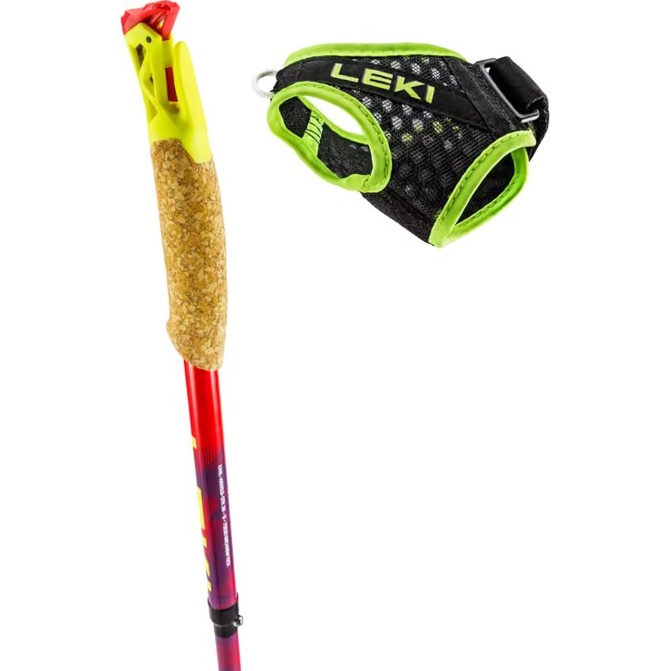 LEKI Ultratrail FX.One, bright red-violet-neonyellow