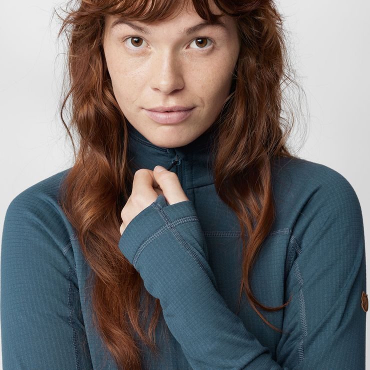 FJÄLLRÄVEN Abisko Lite Fleece Half Zip W Lavender Mist