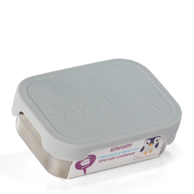 AFFENZAHN Stainless Steel Lunchbox Set Koala - silver grey