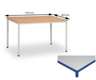 Jídelní stůl 120x80 cm, modrý/šedý