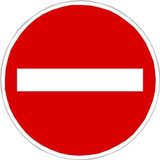 Zákazové dopravní značky - Zákaz vjezdu všech vozidel