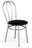 Jídelní židle Anett Chrom, černá