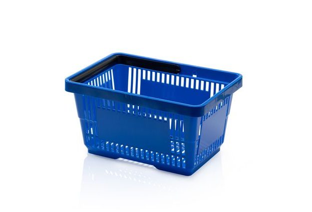 Košík nákupní 1 držadlo modrý