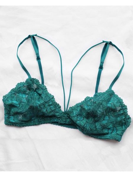 Emerald Teal lace bra Love BeChick ❤