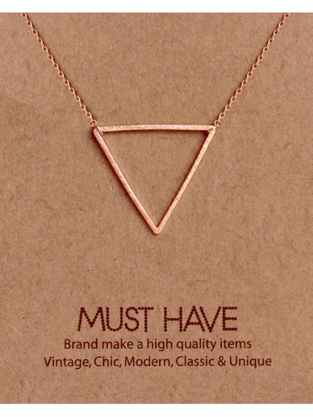 MUST HAVE series: Rose Gold Triangle Pendant