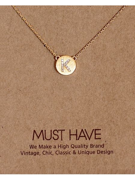MUST HAVE series: Initial Gold Necklace Letter K