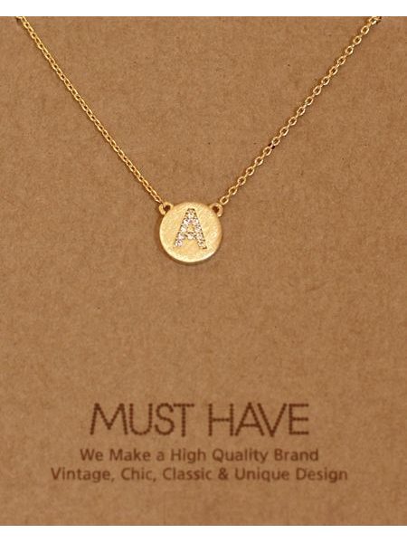 MUST HAVE series: Initial Gold Necklace Letter A