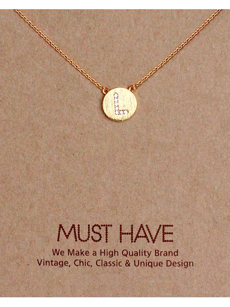 MUST HAVE series: Initial Gold Necklace Letter L
