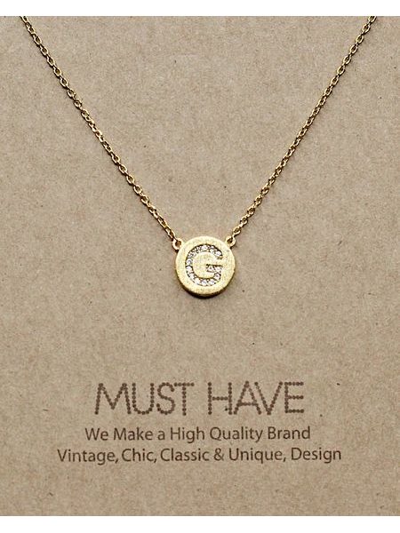 MUST HAVE series: Initial Gold Necklace Letter G
