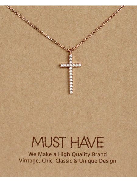MUST HAVE series: Rose Gold Crystal Cross
