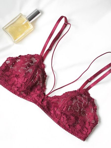 Burgundy lace bra Love BeChick ❤