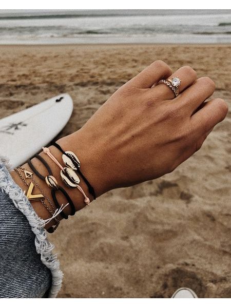 Náramek Gold Shell Simple bracelet