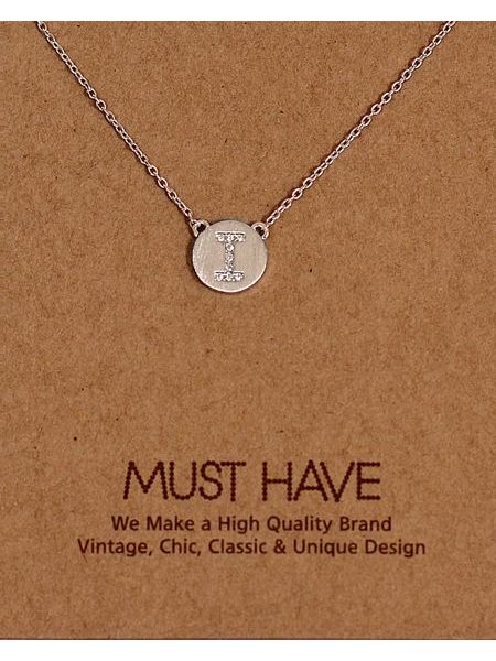 MUST HAVE series: Initial Silver Necklace Letter I