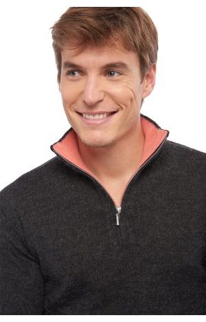 charcoal marl / peach #3