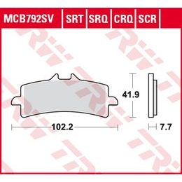 Brzdové destičky MCB792SRT