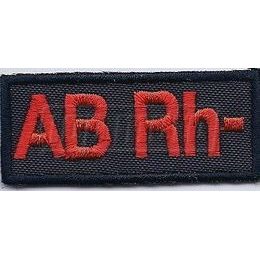 Nášivka krevní skupina AB RH-
