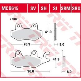 Brzdové destičky MCB615EC